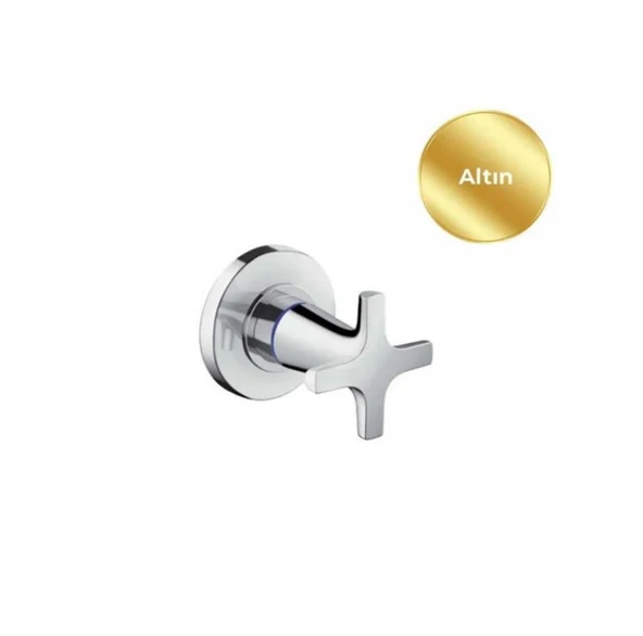 Hansgrohe Logis Classic Ankastre Stop Valf  Sıva Üstü Altın 71976990