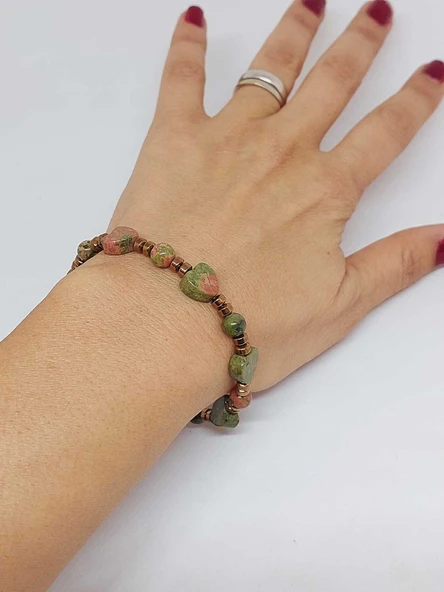 Unakit Taşı Tasarım Bileklik (55948) - Resim 3