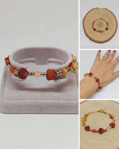 Akik Taşı Tasarım Bileklik (55950) ürün görseli 1