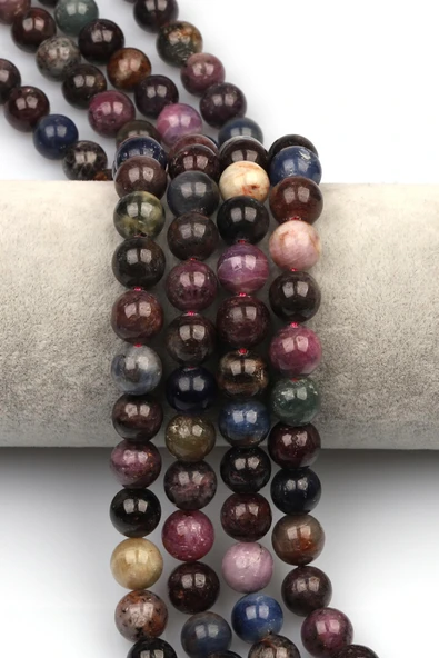 Yakut-Safir Doğaltaş Dizi 10 mm Küre Kesim