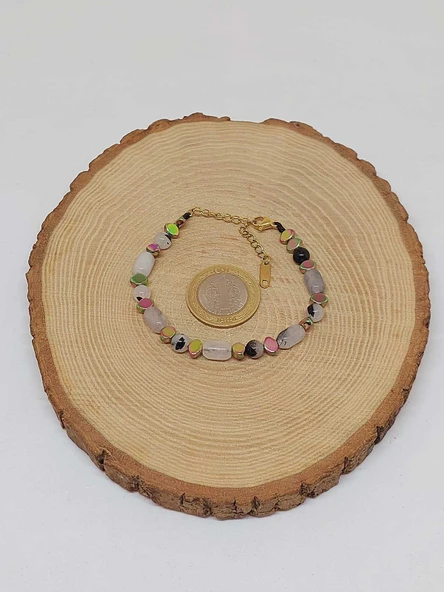 Rutil Kuvars Taşı Tasarım Bileklik (55954) - Resim 5