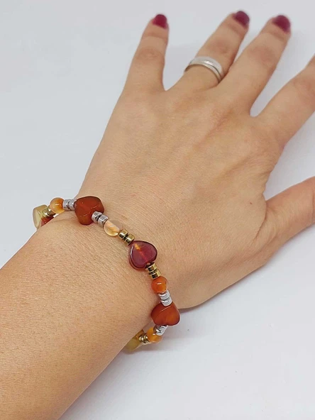 Akik Taşı Tasarım Bileklik (55950) - Resim 3