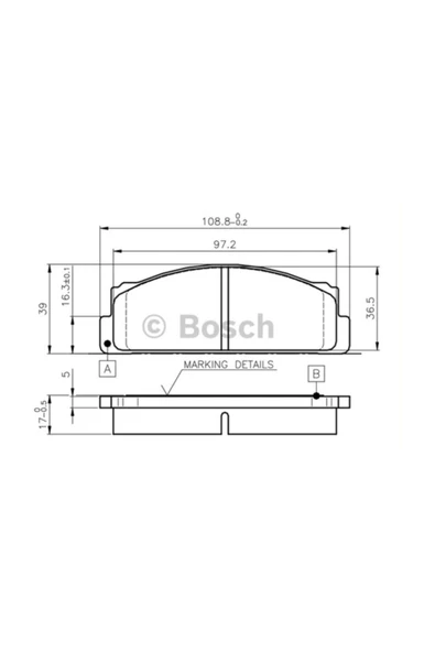 Doğan Kartal Şahin Serçe Ön Fren Balatası M131 Bosch Marka ürün görseli