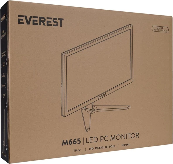 Everest M665 19.5" 5 ms LED Monitör Teşhir - 3