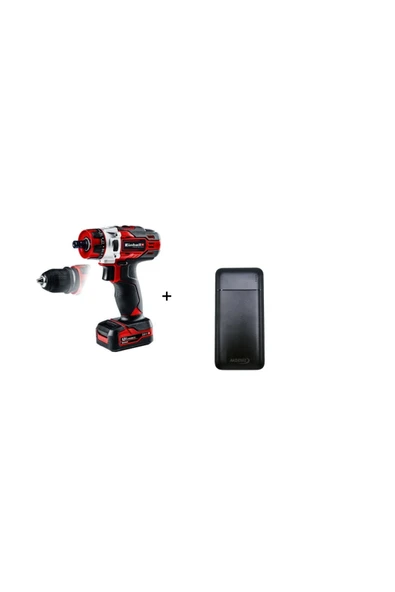 Einhell TE-CD 12/1 X-Li (1x2,0Ah) Akülü Vidalama - 4513592 + Akdeniz Taşınabilir Şarj Cihazı (Model: S125Q)