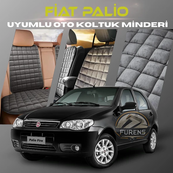 Fiat Palio Antrasit Renk Tay Tüyü Cepli & Terletmez Sırtlı Oto Koltuk Minder Seti - Koltuk Koruma Kılıfı (ÖN & ARKA TAM SET) ürün görseli 1