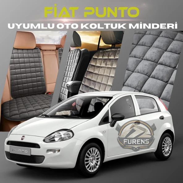 Fiat Punto Antrasit Renk Tay Tüyü Cepli & Terletmez Sırtlı Oto Koltuk Minder Seti - Koltuk Koruma Kılıfı (ÖN & ARKA TAM SET) ürün görseli 1