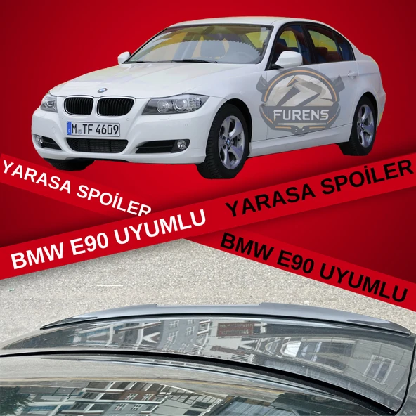 Bmw E90 318 320 325 330 Bagaj Üstü Yarasa Spoiler Piano Black ürün görseli