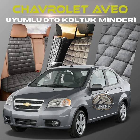 Chevrolet Aveo Antrasit Renk Tay Tüyü Cepli & Terletmez Sırtlı Oto Koltuk Minder Seti - Koltuk Koruma Kılıfı (ÖN & ARKA TAM SET) ürün görseli 1