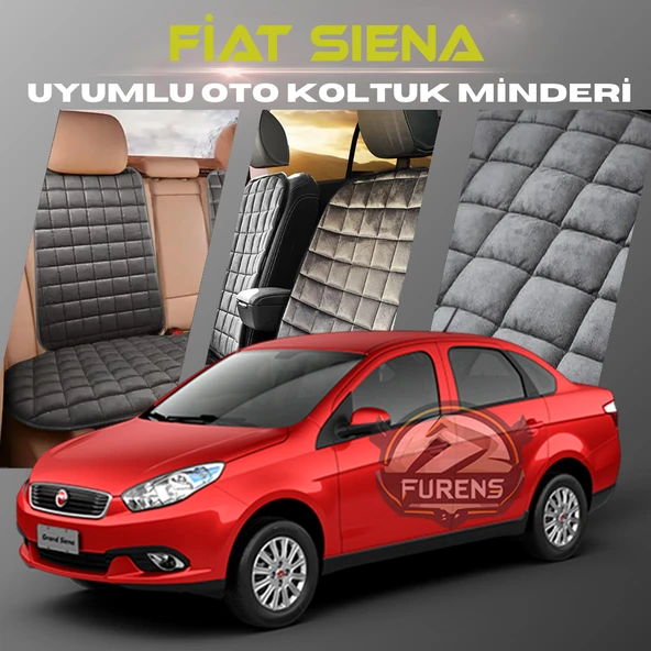 Fiat Siena Antrasit Renk Tay Tüyü Cepli & Terletmez Sırtlı Oto Koltuk Minder Seti - Koltuk Koruma Kılıfı (ÖN & ARKA TAM SET) ürün görseli 1