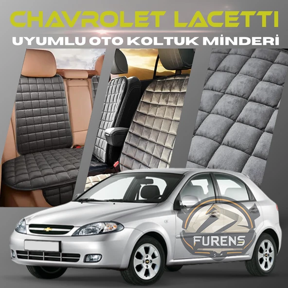 Chavrolet Lacetti Antrasit Renk Tay Tüyü Cepli & Terletmez Sırtlı Oto Koltuk Minder Seti - Koltuk Koruma Kılıfı (ÖN & ARKA TAM SET) ürün görseli 1