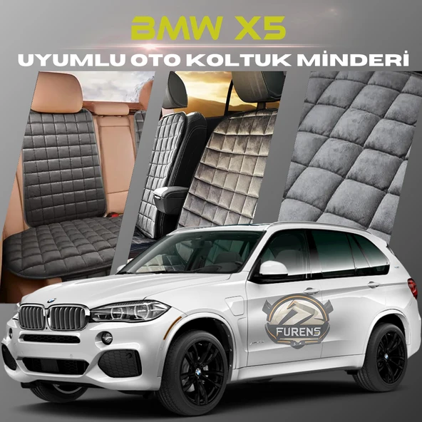 Bmw X5 Antrasit Renk Tay Tüyü Cepli & Terletmez Sırtlı Oto Koltuk Minder Seti - Koltuk Koruma Kılıfı (ÖN & ARKA TAM SET) ürün görseli 1