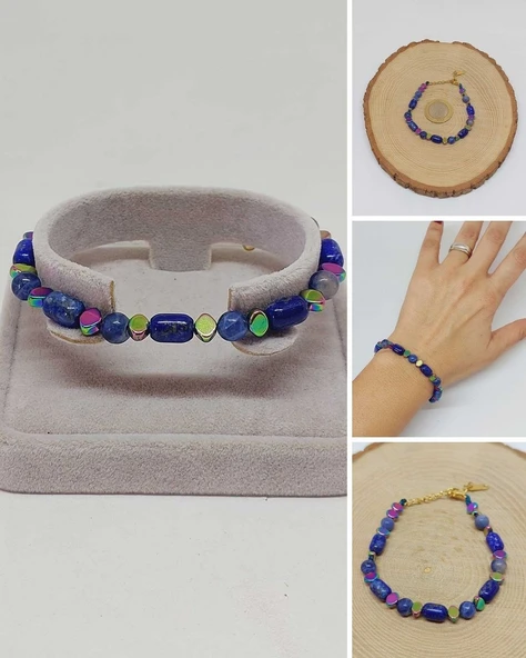 Lapis & Sodalit Taşı Tasarım Bileklik (55970) ürün görseli