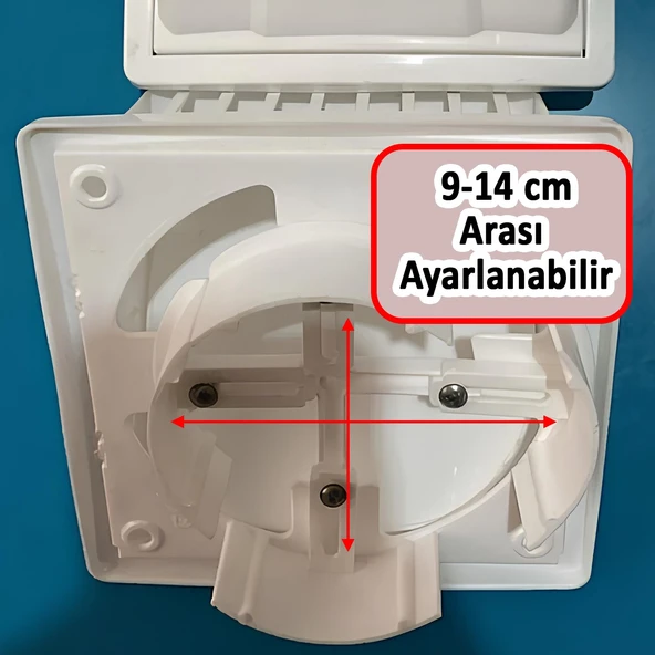 Davlumbaz Çıkış Kapak Havalandırma Çekvalf Başlığı Haşere Önleyici Tek Yönlü Hava Çekimi Menfezi - 3