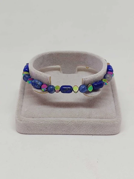 Lapis & Sodalit Taşı Tasarım Bileklik (55970) - Resim 2