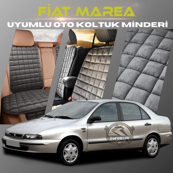 Fiat Marea Antrasit Renk Tay Tüyü Cepli & Terletmez Sırtlı Oto Koltuk Minder Seti - Koltuk Koruma Kılıfı (ÖN & ARKA TAM SET) ürün görseli 1