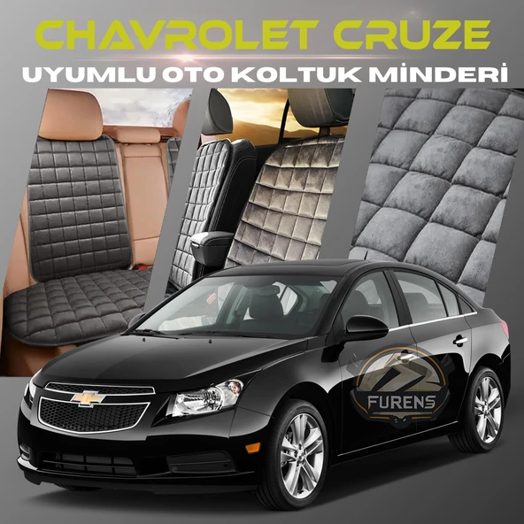 Chevrolet Antrasit Renk Tay Tüyü Cepli & Terletmez Sırtlı Oto Koltuk Minder Seti - Koltuk Koruma Kılıfı (ÖN & ARKA TAM SET) ürün görseli 1