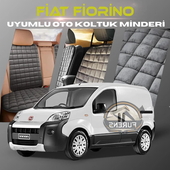 Fiat Fiorino Antrasit Renk Tay Tüyü Cepli & Terletmez Sırtlı Oto Koltuk Minder Seti - Koltuk Koruma Kılıfı (ÖN & ARKA TAM SET) ürün görseli 1