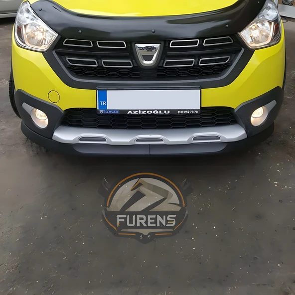 Dacia Lodgy 2012-2019 Uyumlu H lip Esnek Ön Lip 2 Parça Karlık Ön Ek Tampon Altı Dil - Resim 12