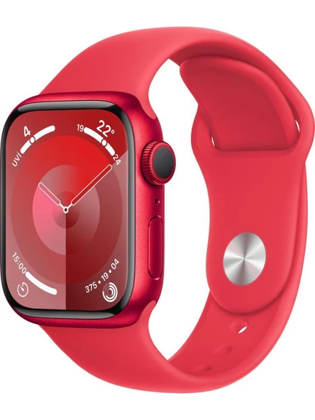 Apple Watch Series 9 GPS 41mm Kırmızı Alüminyum Kasa ve Kırmızı Spor Kordon Akıllı Saat