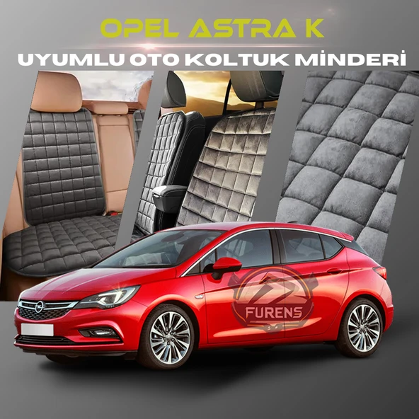 Opel Astra K Antrasit Renk Tay Tüyü Cepli & Terletmez Sırtlı Oto Koltuk Minder Seti - Koltuk Koruma Kılıfı (ÖN & ARKA TAM SET) ürün görseli 1