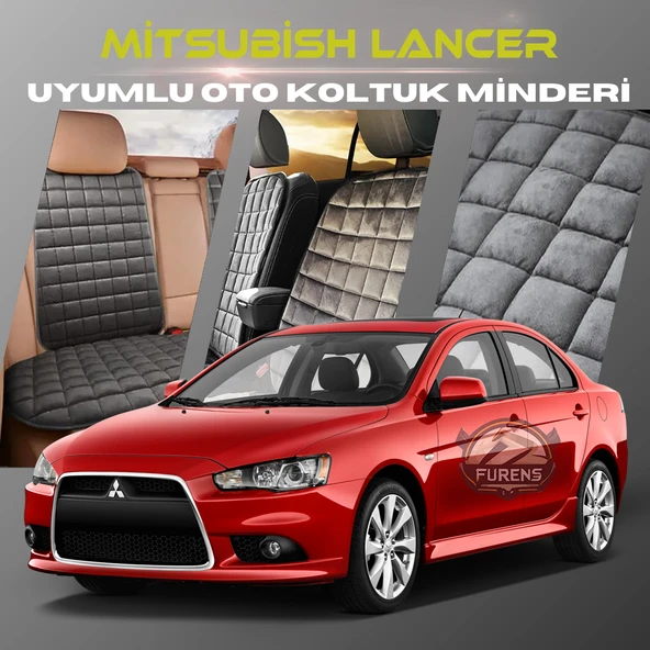 Mitsubishi Lancer Antrasit Renk Tay Tüyü Cepli & Terletmez Sırtlı Oto Koltuk Minder Seti - Koltuk Koruma Kılıfı (ÖN & ARKA TAM SET) ürün görseli 1