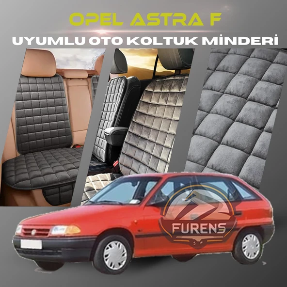 Opel Astra F Antrasit Renk Tay Tüyü Cepli & Terletmez Sırtlı Oto Koltuk Minder Seti - Koltuk Koruma Kılıfı (ÖN & ARKA TAM SET) ürün görseli 1