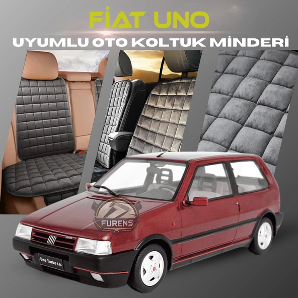 Fiat Uno Antrasit Renk Tay Tüyü Cepli & Terletmez Sırtlı Oto Koltuk Minder Seti - Koltuk Koruma Kılıfı (ÖN & ARKA TAM SET) ürün görseli 1