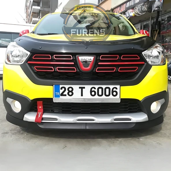 Dacia Lodgy 2012-2019 Uyumlu H lip Esnek Ön Lip 2 Parça Karlık Ön Ek Tampon Altı Dil - Resim 2