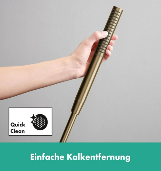 Hansgrohe Pulsify S 100 1 Jet Baton El Duşu Mat Bronz Ecosmart+ 24126140 - 3