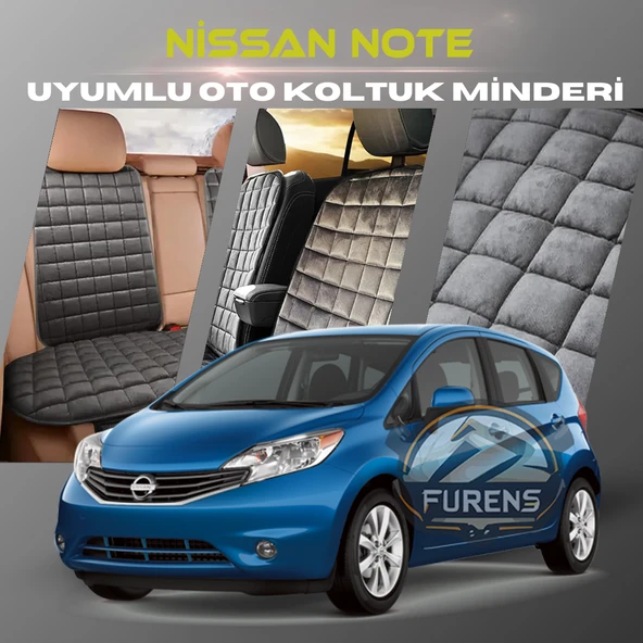 Nissan Note Antrasit Renk Tay Tüyü Cepli & Terletmez Sırtlı Oto Koltuk Minder Seti - Koltuk Koruma Kılıfı (ÖN & ARKA TAM SET) ürün görseli 1