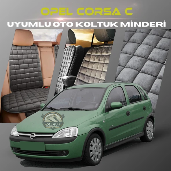 Opel Corsa C Antrasit Renk Tay Tüyü Cepli & Terletmez Sırtlı Oto Koltuk Minder Seti - Koltuk Koruma Kılıfı (ÖN & ARKA TAM SET) ürün görseli 1