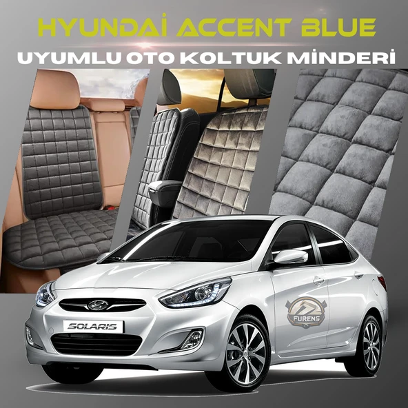 Hyunda Accent Blue Antrasit Renk Tay Tüyü Cepli & Terletmez Sırtlı Oto Koltuk Minder Seti - Koltuk Koruma Kılıfı (ÖN & ARKA TAM SET) ürün görseli 1