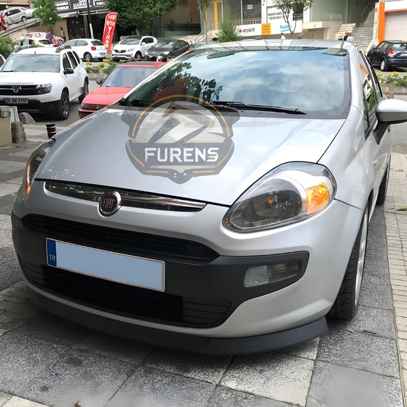 Fiat Punto 2005-2018 Uyumlu H lip Esnek Ön Lip 2 Parça Karlık Ön Ek Tampon Altı Dil - Resim 2