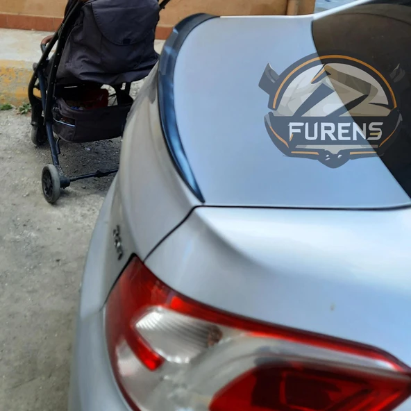 Peugeot 301 Bagaj Üstü Yarasa Spoiler Piano Black - 3