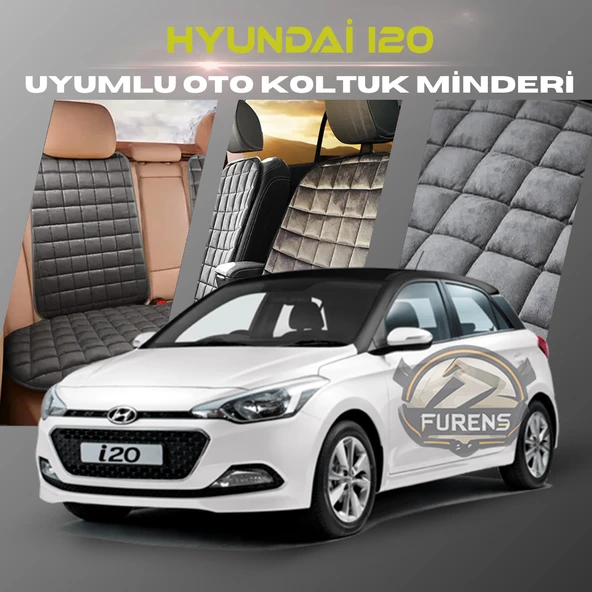 Hyundai İ20 Antrasit Renk Tay Tüyü Cepli & Terletmez Sırtlı Oto Koltuk Minder Seti - Koltuk Koruma Kılıfı (ÖN & ARKA TAM SET) ürün görseli 1