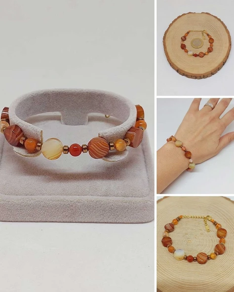 Akik Taşı Tasarım Bileklik (55936) ürün görseli