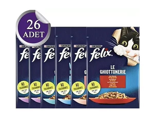 Felix Karışık 85 gr 26'lı Yetişkin Kedi Yaş Maması