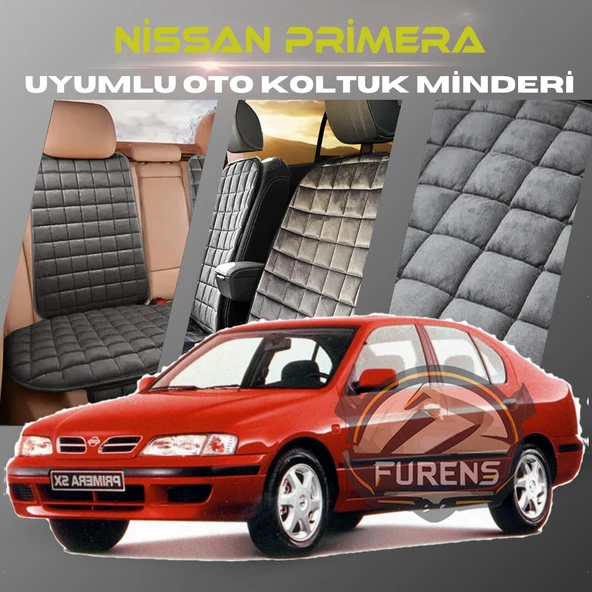 Nissan Primera Antrasit Renk Tay Tüyü Cepli & Terletmez Sırtlı Oto Koltuk Minder Seti - Koltuk Koruma Kılıfı (ÖN & ARKA TAM SET) ürün görseli 1