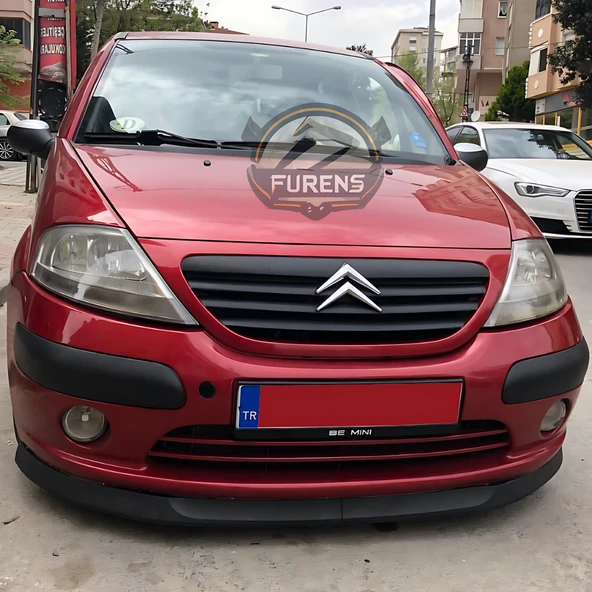 Citroen C3 2003-2010 Uyumlu H lip Esnek Ön Lip 2 Parça Karlık Ön Ek Tampon Altı Dil