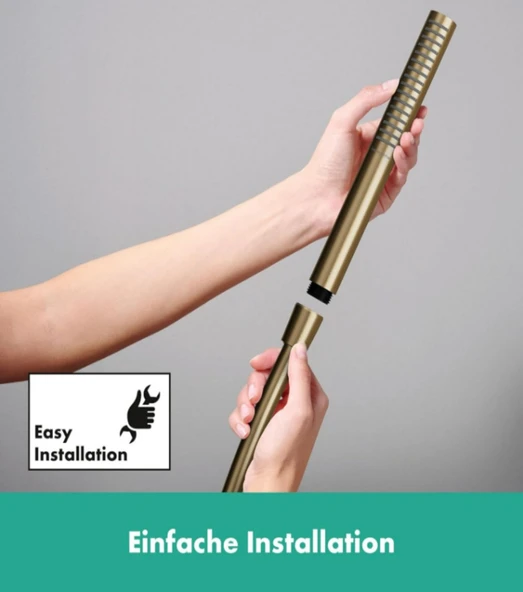 Hansgrohe Pulsify S 100 1 Jet Baton El Duşu Mat Bronz Ecosmart+ 24126140 - 4