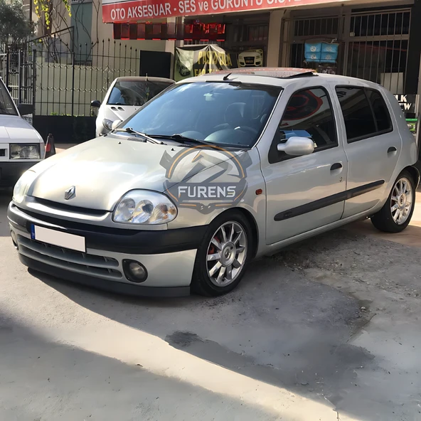 Renault Clio Symbol Hb Sedan 1998-2002 Uyumlu H lip Esnek Ön Lip 2 Parça Karlık Ön Ek Tampon Altı Dil - 3
