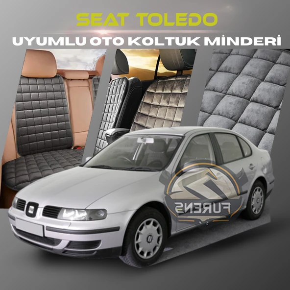 Seat Toledo Antrasit Renk Tay Tüyü Cepli & Terletmez Sırtlı Oto Koltuk Minder Seti - Koltuk Koruma Kılıfı (ÖN & ARKA TAM SET) ürün görseli 1