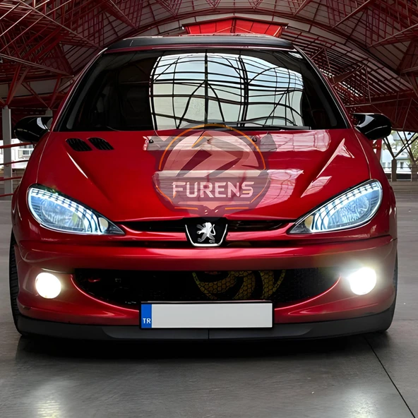 Peugeot 206 206+ 1998-2012 Uyumlu H lip Esnek Ön Lip 2 Parça Karlık Ön Ek Tampon Altı Dil