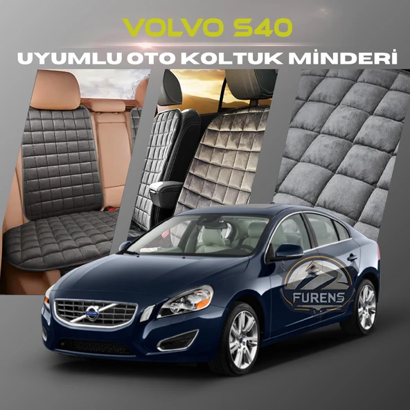 Volvo S40 Antrasit Renk Tay Tüyü Cepli & Terletmez Sırtlı Oto Koltuk Minder Seti - Koltuk Koruma Kılıfı (ÖN & ARKA TAM SET) ürün görseli 1