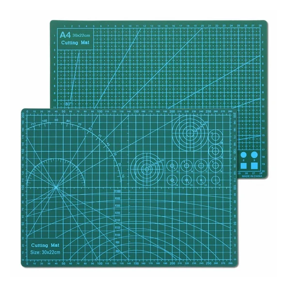 A4 Kesme Matı - Kesme Tablası 21*30cm Kesim Altlığı - Yeşil
