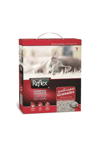 Reflex Kedi Kumu Granül Aktif Karbonlu Topaklanan Kırmızı 6 Lt