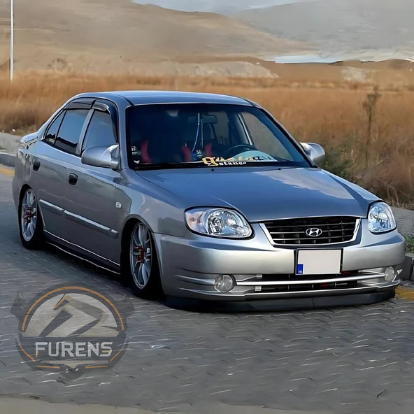 Hyundai Accent Admire 2000-2006 Uyumlu H lip Esnek Ön Lip 2 Parça Karlık Ön Ek Tampon Altı Dil - Resim 3