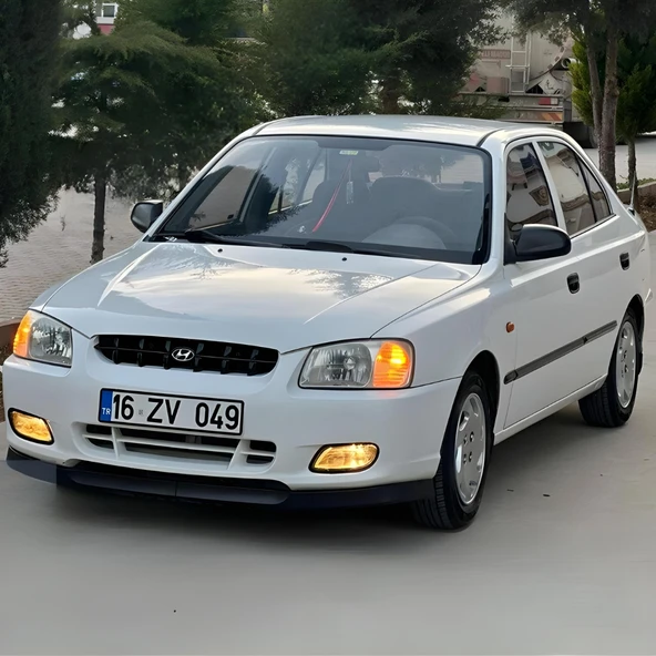 Hyundai Accent Yumurta Kasa 2002-2007 Uyumlu H lip Esnek Ön Lip 2 Parça Karlık Ön Ek Tampon Altı Dil - Resim 3