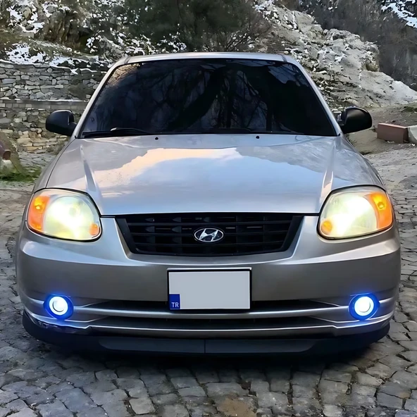 Hyundai Accent Admire 2000-2006 Uyumlu H lip Esnek Ön Lip 2 Parça Karlık Ön Ek Tampon Altı Dil - Resim 4